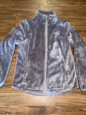 The North Face Plush Full-Zip Fleece Jacket in Heather Gray Medium